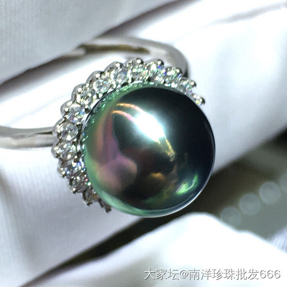 极品炫彩孔雀绿珍珠_有机宝石