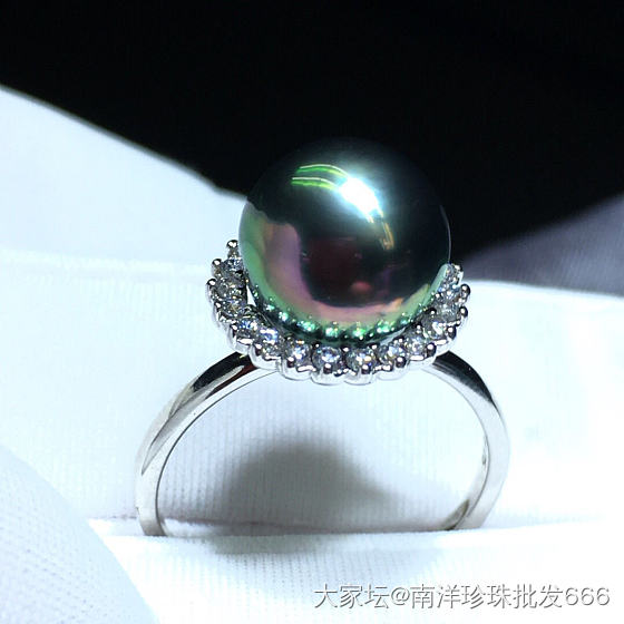 极品炫彩孔雀绿珍珠_有机宝石