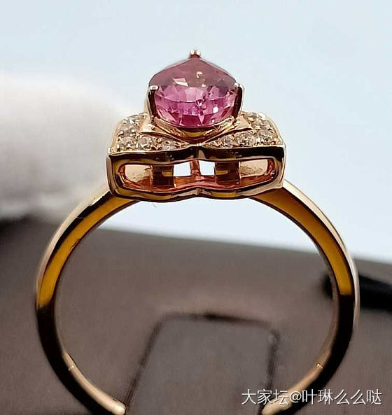 18k 红碧玺戒指吊坠两用挺不错的_首饰