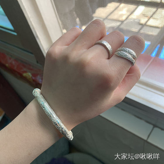 绝版双尖 传承龙凤_戒指银