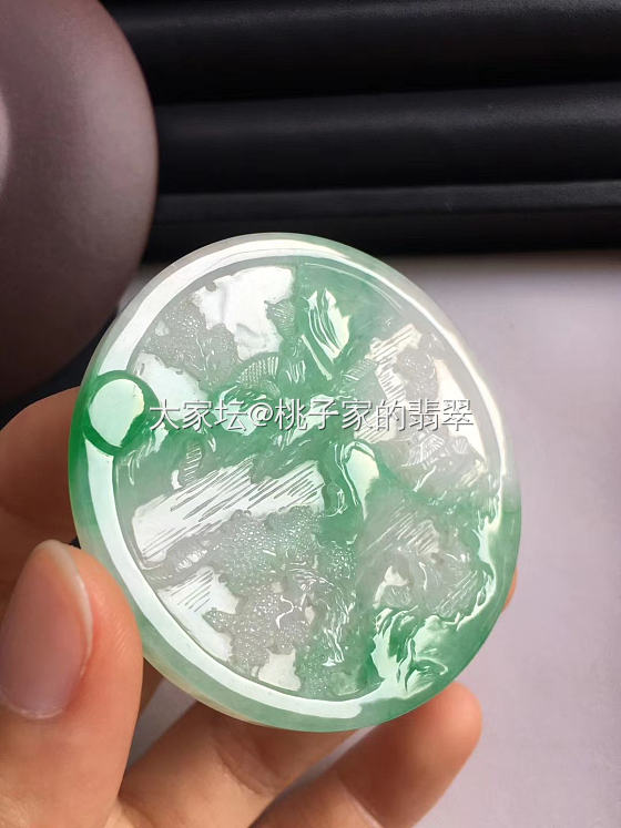 就喜欢这种意境山水，一切尽在不言中_翡翠