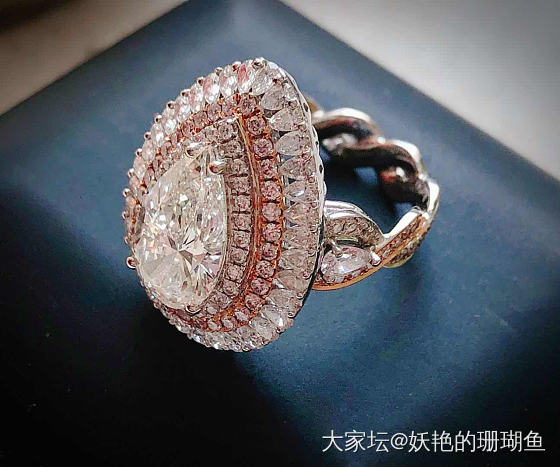 好久不戴这枚，来晒一下几年前定制的钻戒💍_戒指钻石