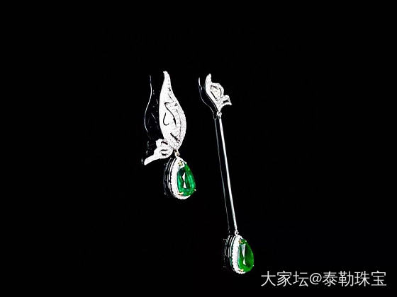 【泰勒彩宝】4.72ct祖母绿耳坠_耳饰祖母绿