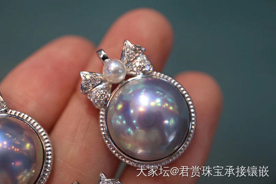 新品 🎀 马贝吊坠 好好看[色]
15-16M 日本极光炫彩星空蓝马贝
18K白..._有机宝石