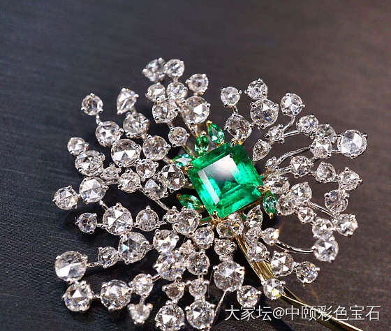 ##中颐天然哥伦比亚祖母绿胸针##  1.94ct  GRS证书_祖母绿名贵宝石