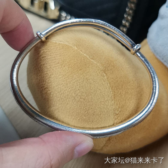 摘了两年半的母女银镯换上窄囍福_手镯银