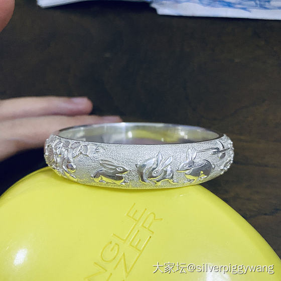 大团圆动物镯上手几天_手镯银