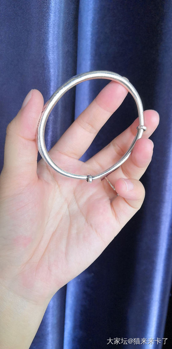 旧银镯整形完毕_手镯银
