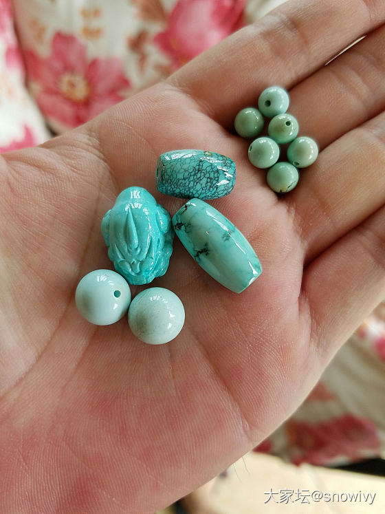 买了点松石配饰，能帮看看正经不嘛。_松石文玩
