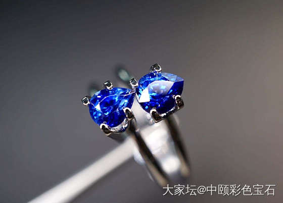 ##中颐天然皇家蓝蓝宝石 一对## 2.16ct_蓝宝石名贵宝石