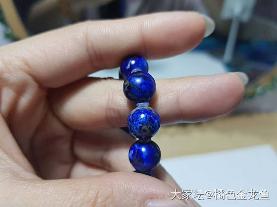 请帮看这串青花青金石，谢谢！_松石