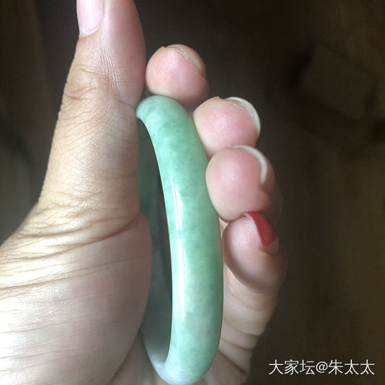 我的半面美人：白底青_手镯翡翠