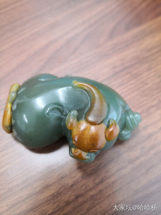 请求各位老师们帮忙看看这是什么料子，卖家说是新疆和田沙枣青，如果不是那是什么料子_和田玉