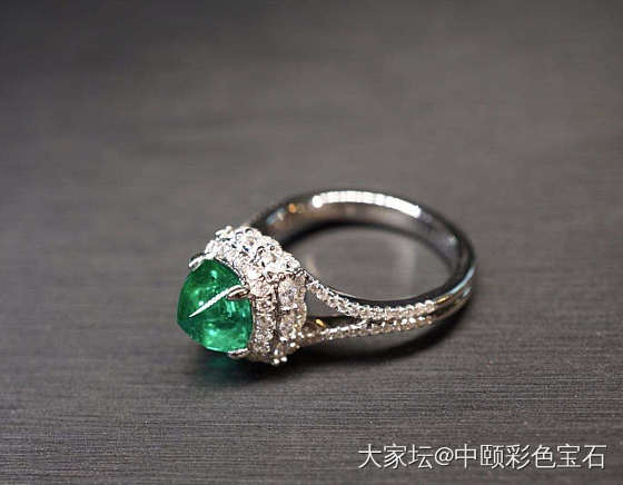 ##中颐天然哥伦比亚祖母绿戒指##  1.60ct_戒指祖母绿名贵宝石