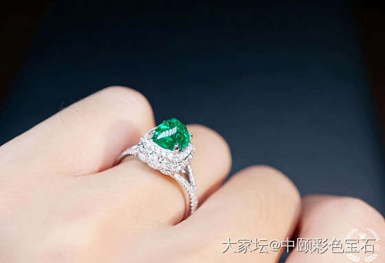 ##中颐天然哥伦比亚祖母绿戒指##  1.60ct_戒指祖母绿名贵宝石
