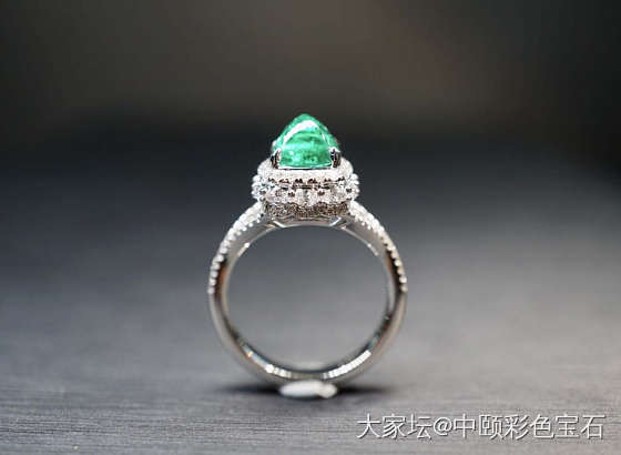 ##中颐天然哥伦比亚祖母绿戒指##  1.60ct_戒指祖母绿名贵宝石
