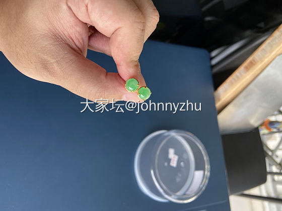 耳钉9x5_翡翠