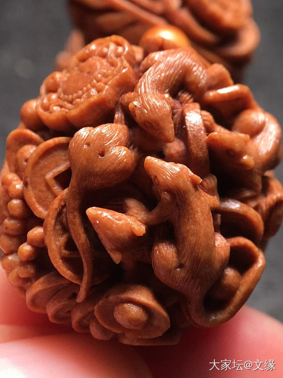 上次看到有坛友发了一颗桃核雕刻的_文玩