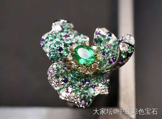 ##中颐天然哥伦比亚祖母绿戒指##  0.54ct_戒指祖母绿名贵宝石