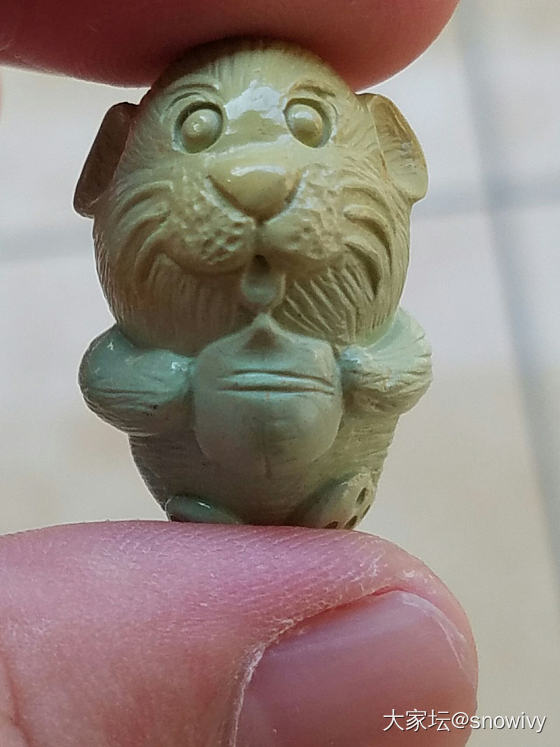 松石盘完对比，感觉走色不绿啊_松石文玩