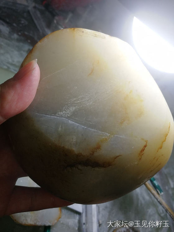 大籽切料过程及陆续制作过程……_和田玉