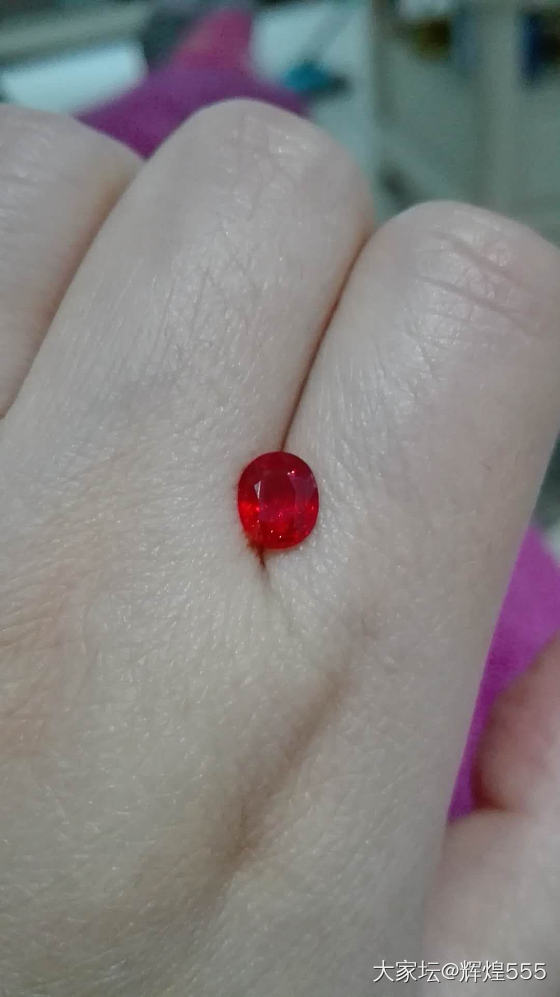 1克拉橘红色尖晶石_彩色宝石