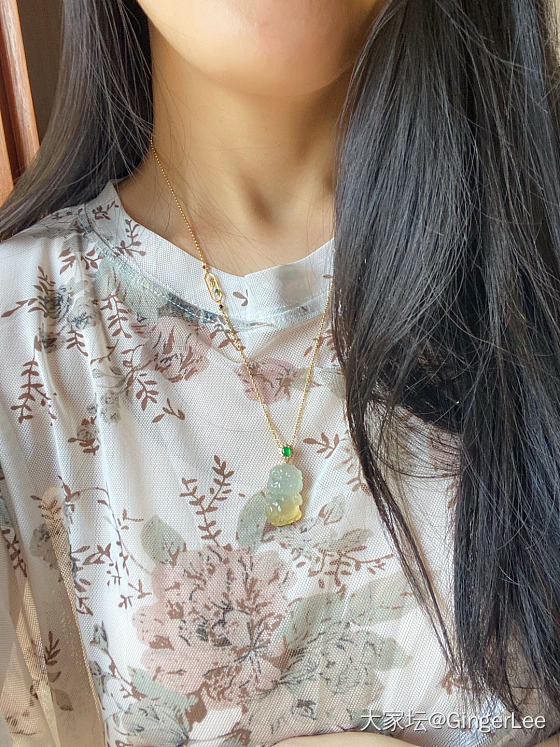 给小舞狮宝宝换了条新链子！_翡翠
