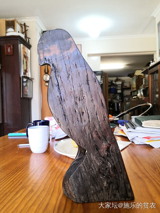 可怜的高大的小鸟_木雕木器