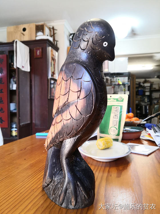 可怜的高大的小鸟_木雕木器