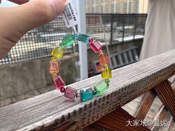 大家来看看这串方糖碧玺手串_珠串碧玺