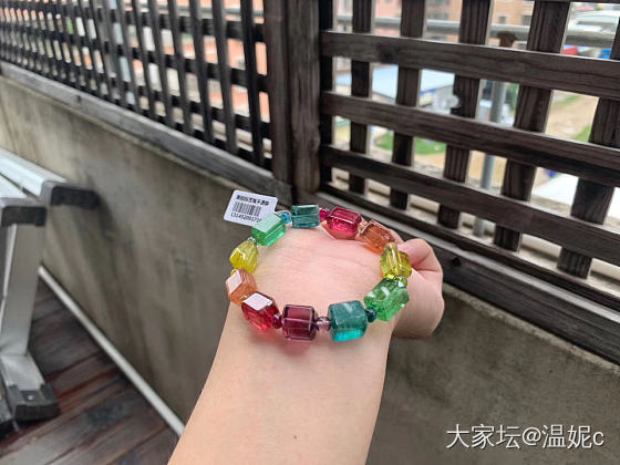 大家来看看这串方糖碧玺手串_珠串碧玺