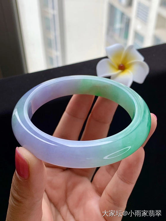 甜蜜冰双彩，美丽至极。_翡翠