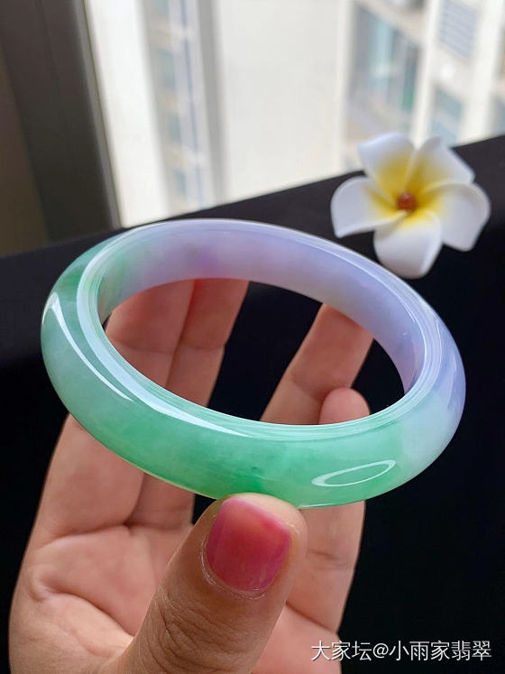 甜蜜冰双彩，美丽至极。_翡翠
