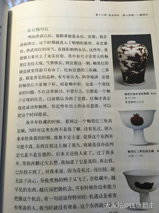 釉里红刻海水云龙纹梅瓶_陶瓷