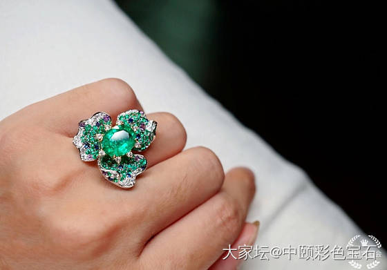 ##中颐天然哥伦比亚祖母绿戒指##  2.90ct_戒指祖母绿名贵宝石
