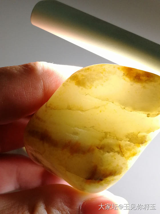 记录9，白细润，细度过灯的籽料……_和田玉