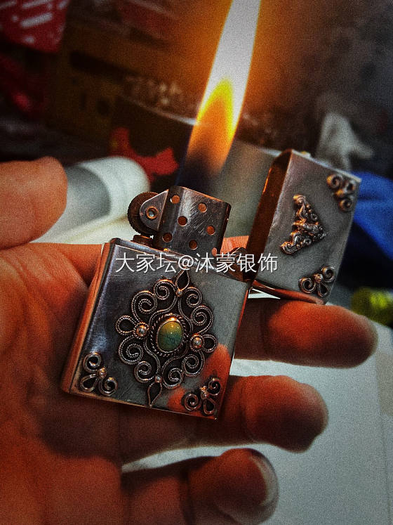 Zippo纯银外壳赏析_银