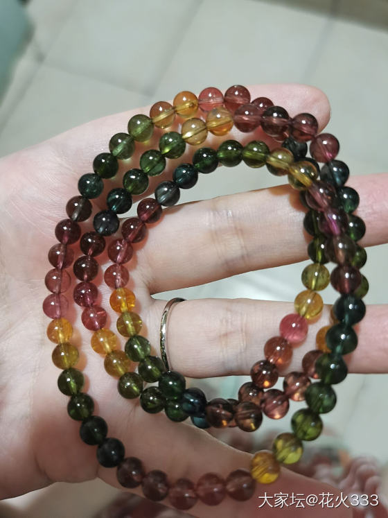 终于收了串碧玺_珠串碧玺