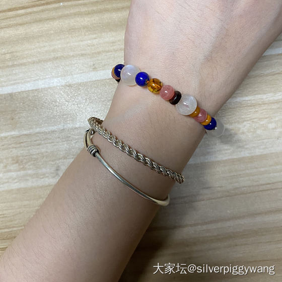 叠戴神器啊_手镯银