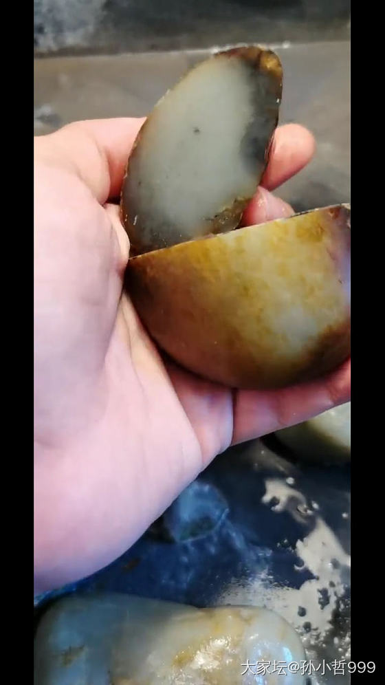 新切的料子，雕刻中嘿嘿_和田玉