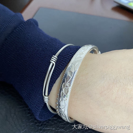 银子配线衣_手镯银