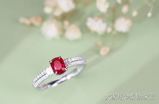 【泰勒彩宝】1.14ct无烧鸽血红戒指小精品_戒指红宝石