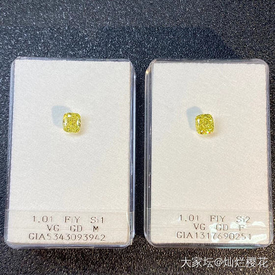 一克拉浓彩黄配对👬
GIA  1.01ct  FIY  SI1  VG  GD ..._彩钻