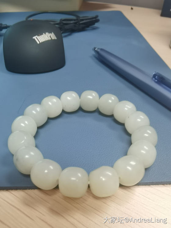 今天戴的都是坛子收的_挂件珠串和田玉