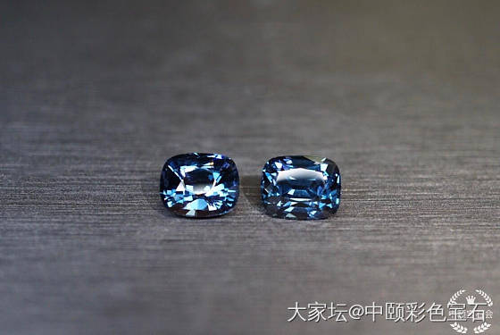 ##中颐天然蓝色尖晶 一对##  4.45ct_尖晶石彩色宝石