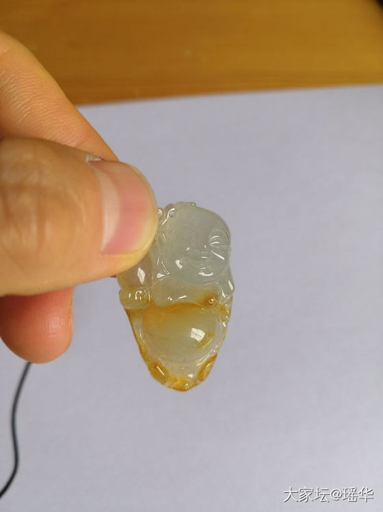 多年前的佛挂件，觉得很喜庆，有点像赤脚大仙，明亮的黄色_翡翠