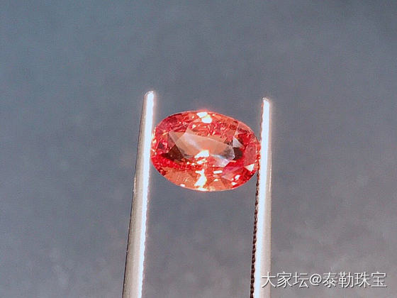 【泰勒彩宝】3.01ct无烧帕帕拉恰裸石新品_蓝宝石