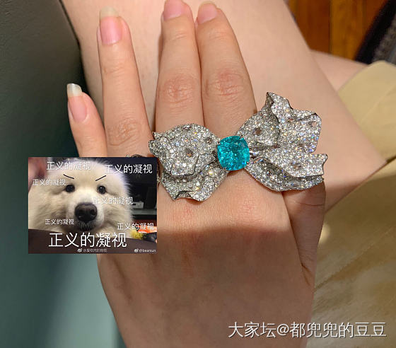帕拉伊巴蝴蝶结戒指_戒指碧玺彩色宝石首饰