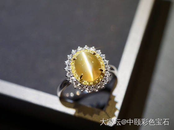 ##中颐天然斯里兰卡金绿猫眼戒指##  3.22ct_猫眼金绿宝石名贵宝石