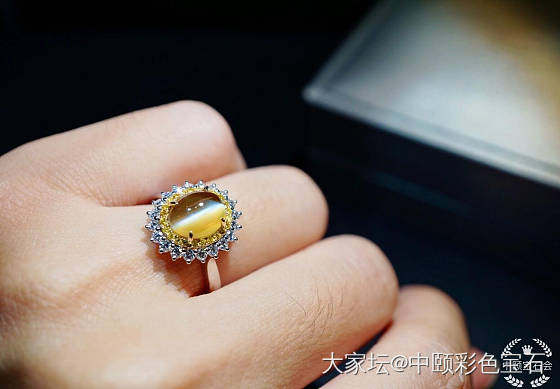 ##中颐天然斯里兰卡金绿猫眼戒指##  3.22ct_猫眼金绿宝石名贵宝石